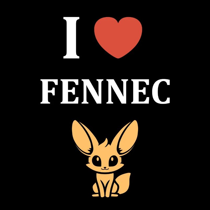 J aime Fennec Design Tee