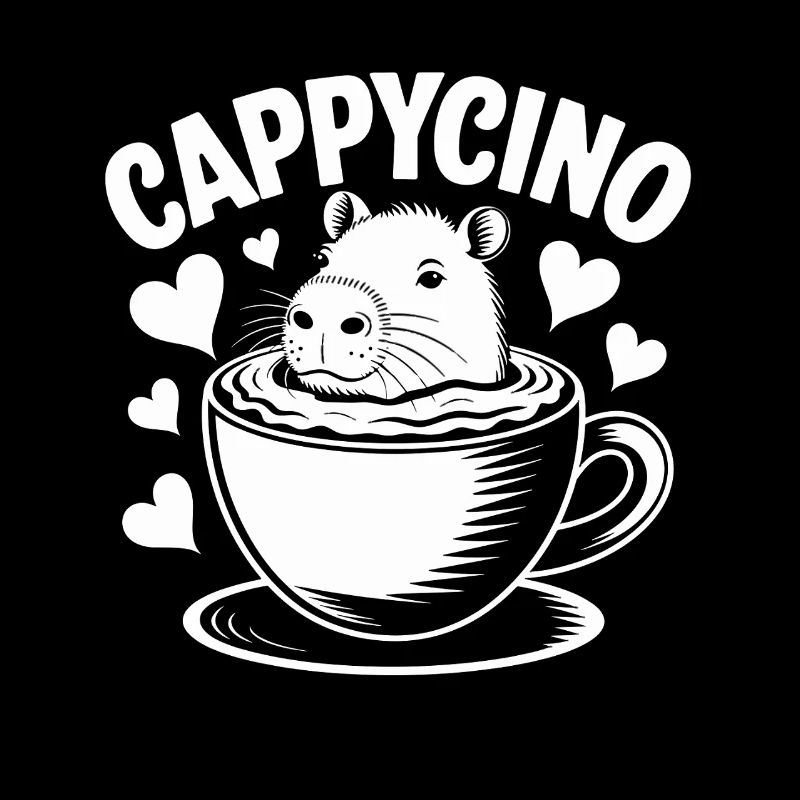  CAPPYCINO Capybara Im Cappuccino Kaffee Humor