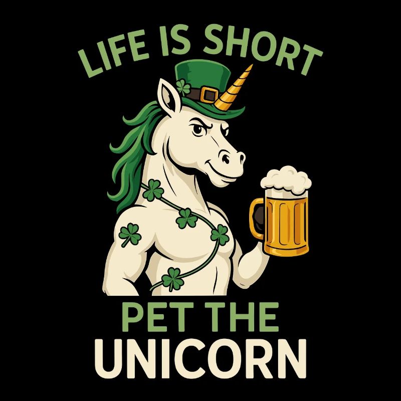 Leben ist kurz – Einhorn Prost