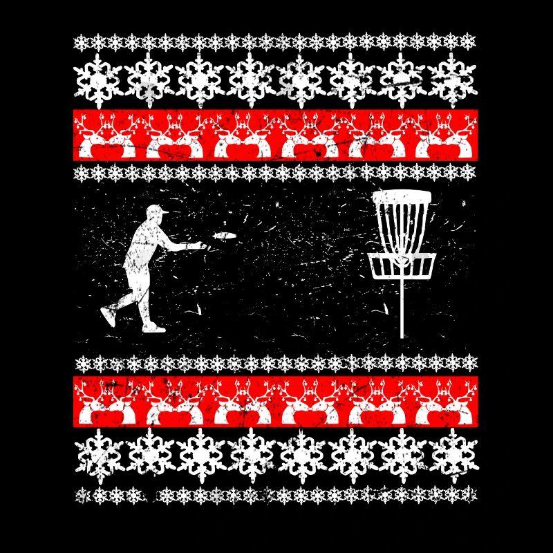 Disc Golf Christmas Snowflakes Artwork