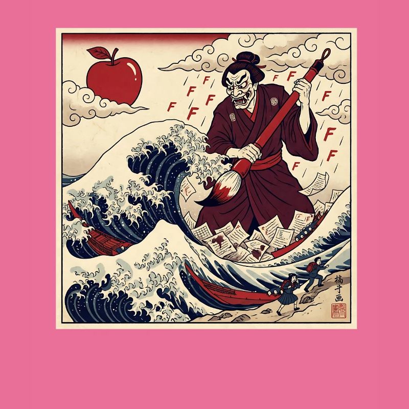 F Notes du professeur samouraï Vague de tsunami