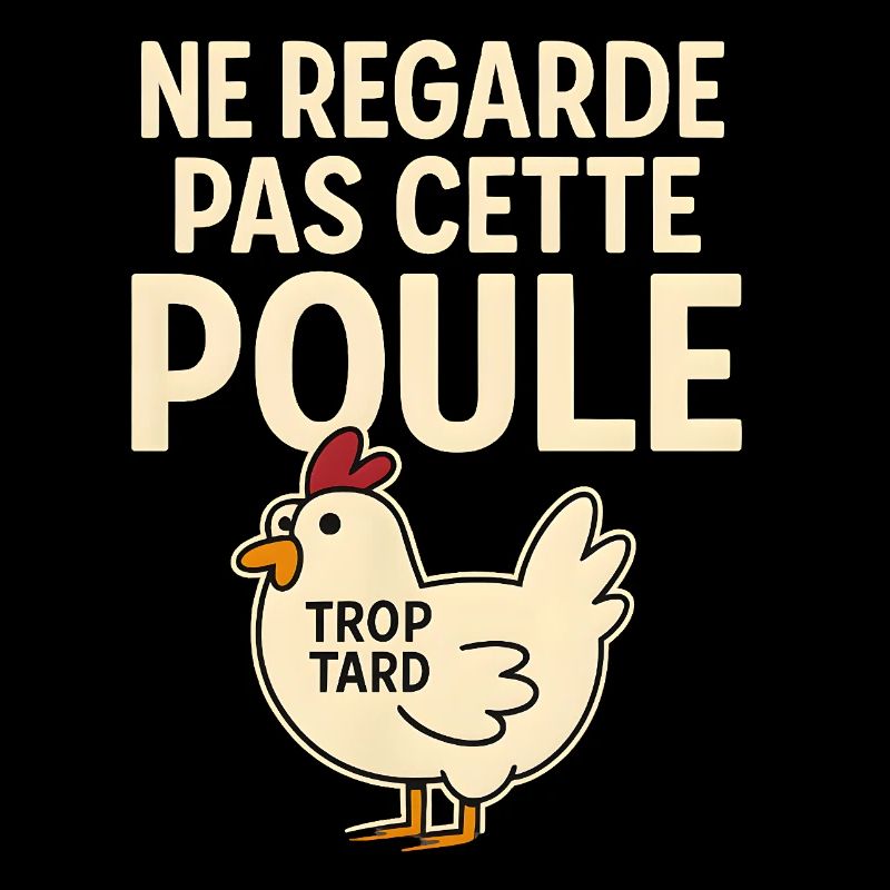 Ne Regarde Pas Cette Poule Trop Tard Humour