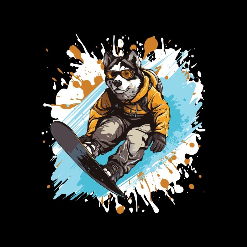Husky Hund Snowboard