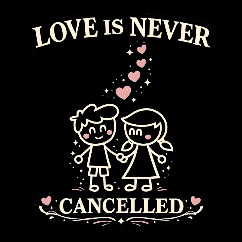 Love is never cancelled: Romantisches Paar Design