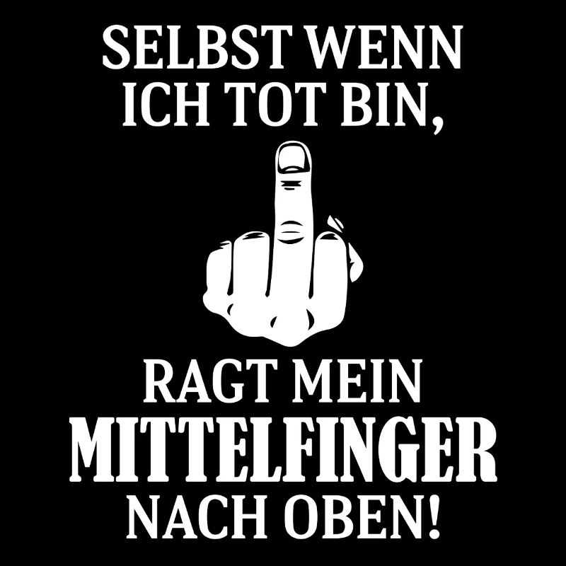 Savage German Middle Finger Slogan Graphic