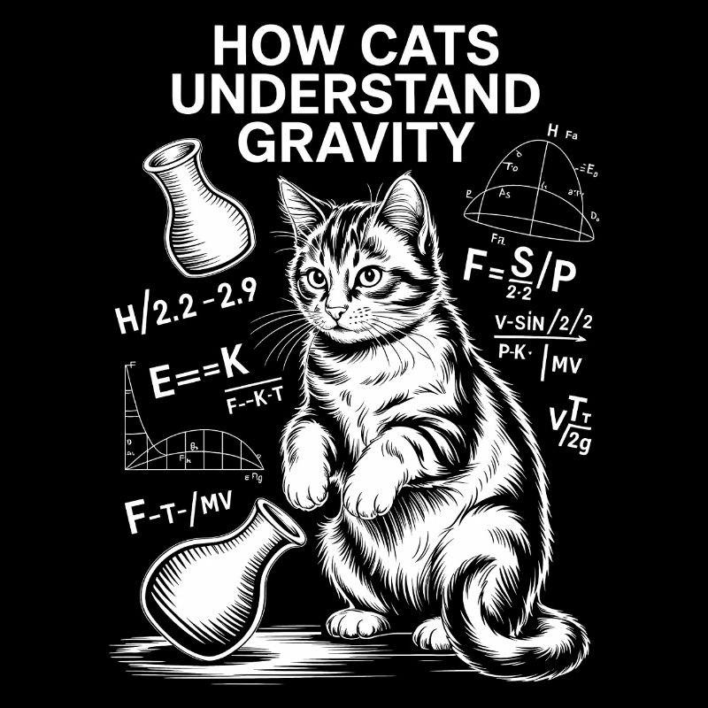 Dictions de chats de physique Blague de maths Cadeau de physique