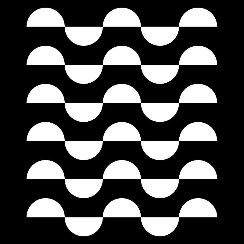 Monochrome Wave Arc Repeat