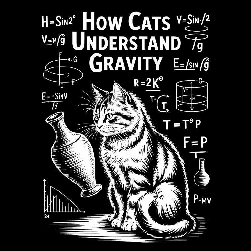 Dictions de chats de physique Blague de maths Cadeau de physique