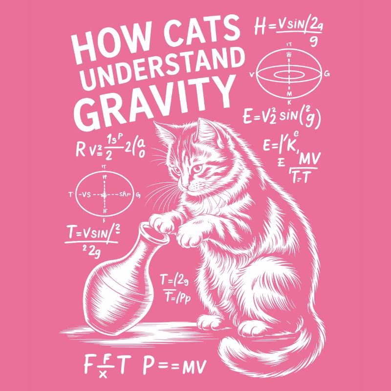 Dictions de chats de physique Blague de maths Cadeau de physique