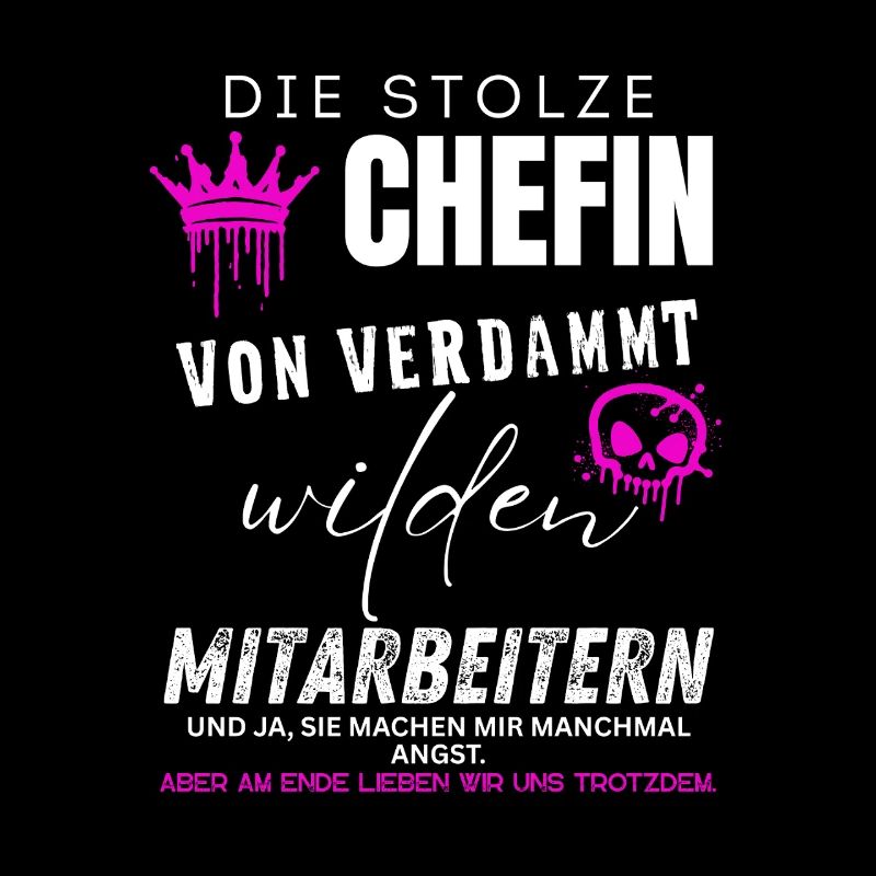 stolze Chefin von verdammt lieben Mitarbeitern