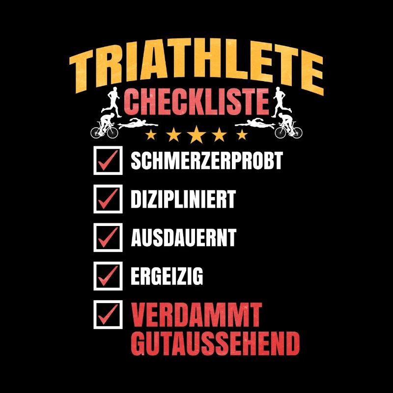 Triathlet Checkliste Motiv