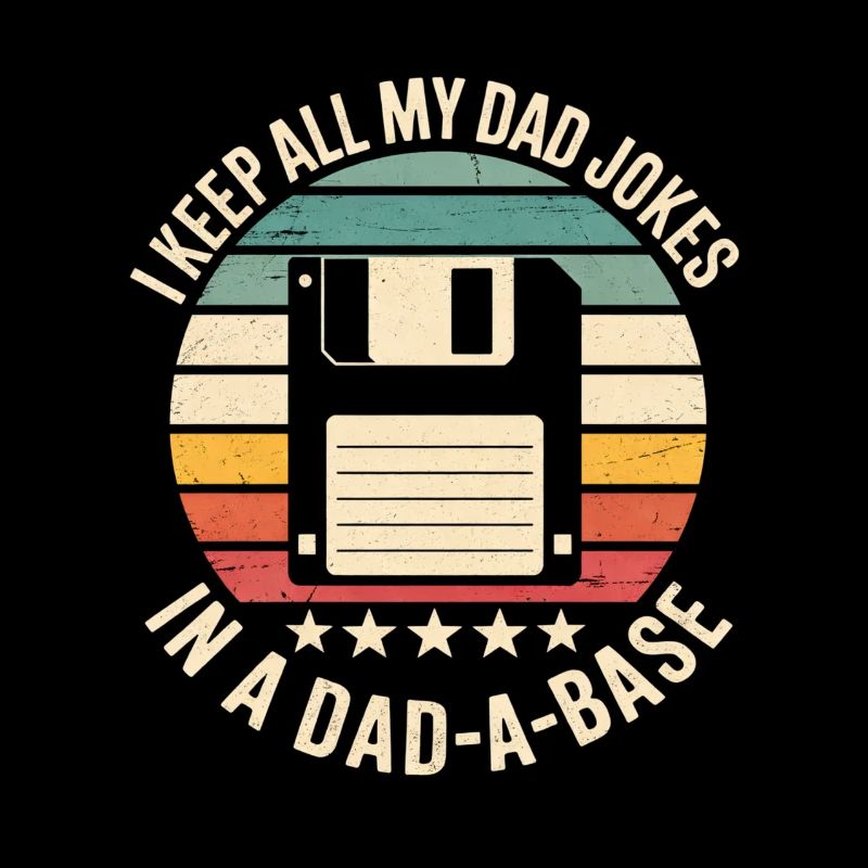 Retro Floppy Disk Humor Dad Jokes Database Database