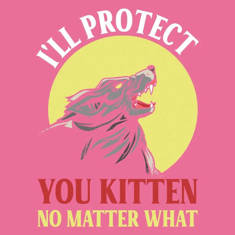 Protective wolf for kittens