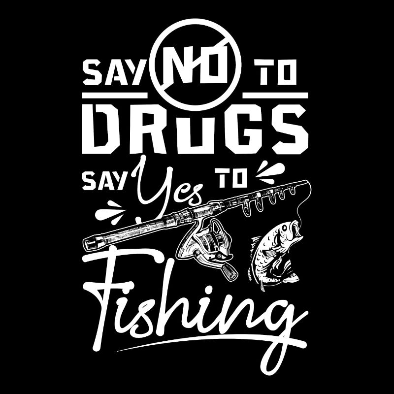 Dites non à la drogue Dites oui à la pêche Ruban rouge