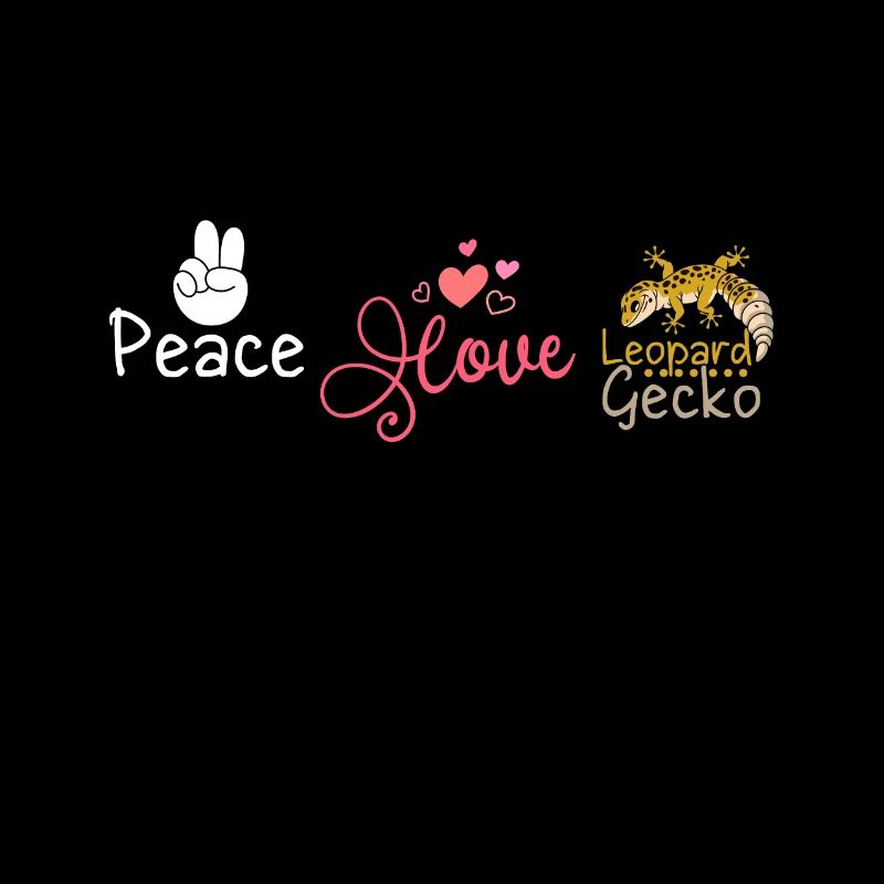 Peace Love leopard gecko
