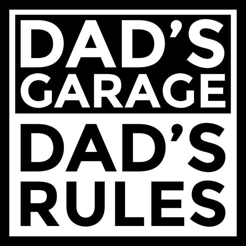 Dad's Garage Dad's Rules Geschenkidee Vater Cool