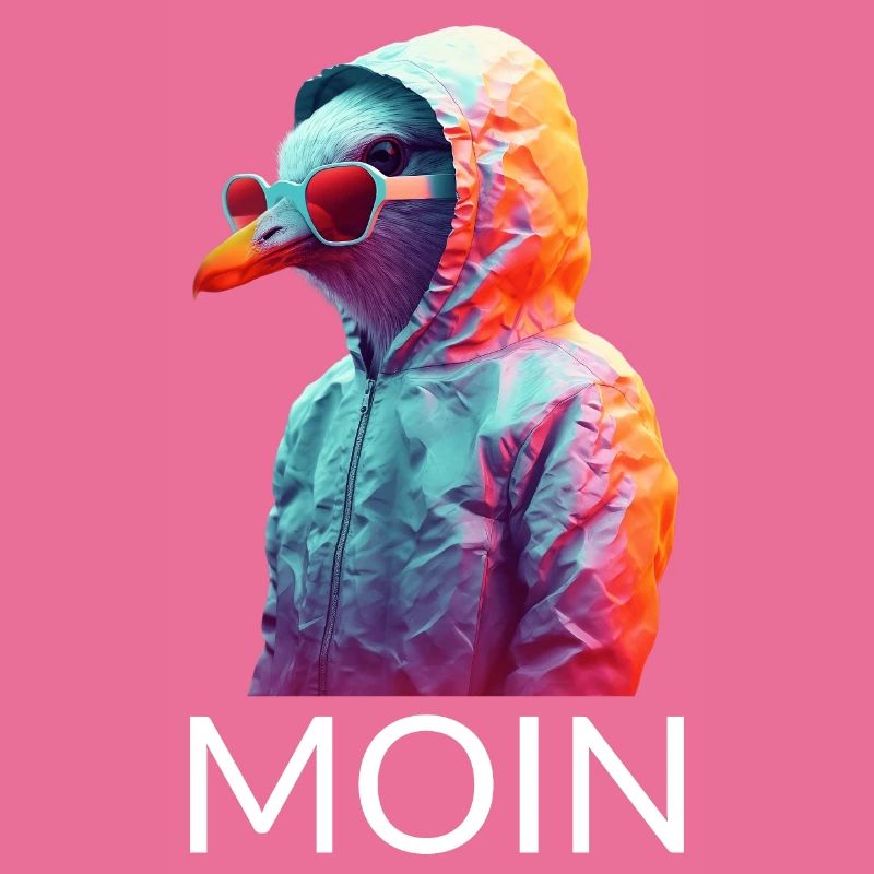 Möwe mit Sonnenbrille Moin Coole Möwen Seevogel