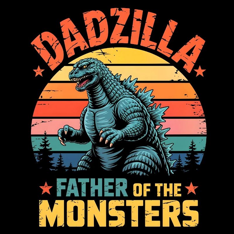 Dadzilla Père Des Monstres Rétro