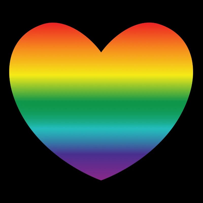 Herz in Regenbogenfarben
