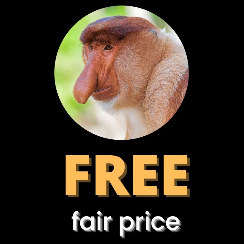 Prix juste gratuit | Texte blanc