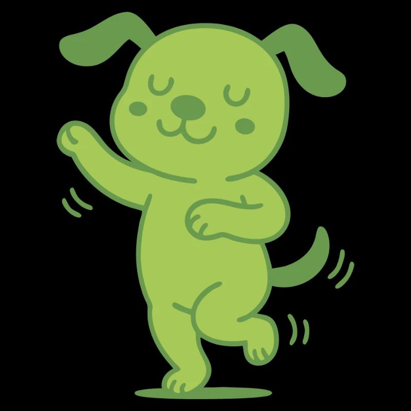 Danse de danse de chien mignon