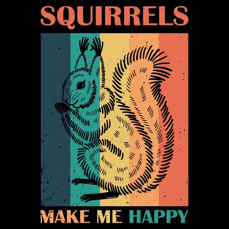 Retro Vintage Squirrel For Squirrel Lovers