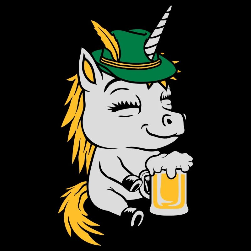 Party Einhorn Bier trinken