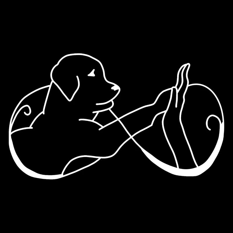 Poignée de main de chien humain