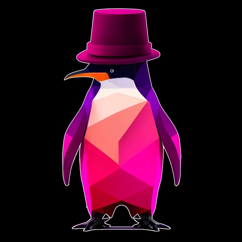 penguin with a hat Ur-Tshirt