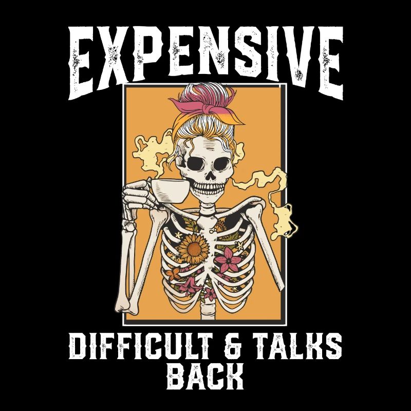 ex Skeleton Drinking Coffee Expensive Difficult An