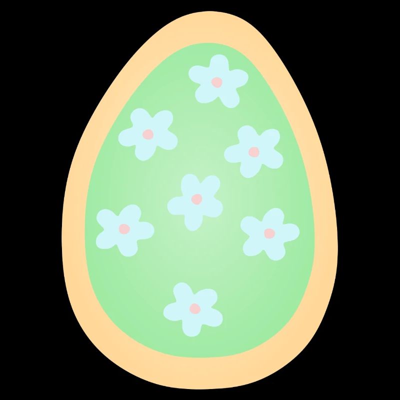 Pastel Floral Egg Pattern