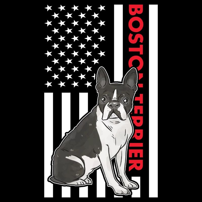 Boston Terrier Us Flag