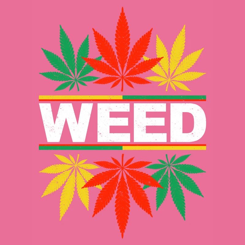 Vibrant Cannabis Leaf Pattern Design
