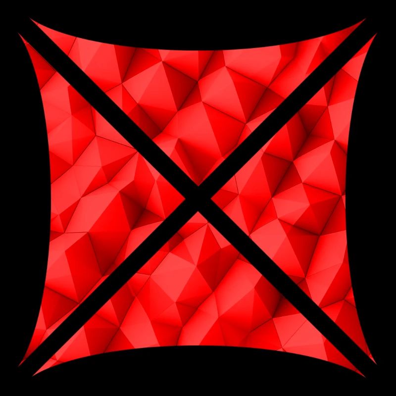 Abstraktes Polygon Design rot