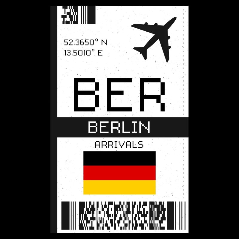 Berlin, Germany Boarding Pass - BER Flight Ticket