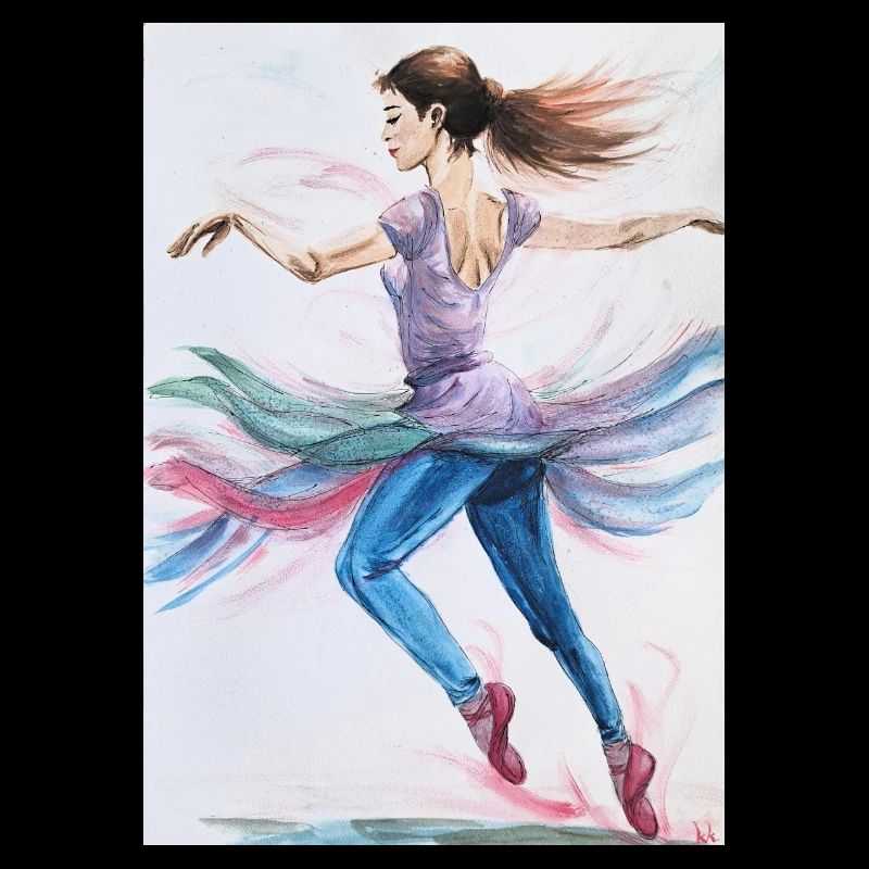 Swirling Dancer in Pastels
