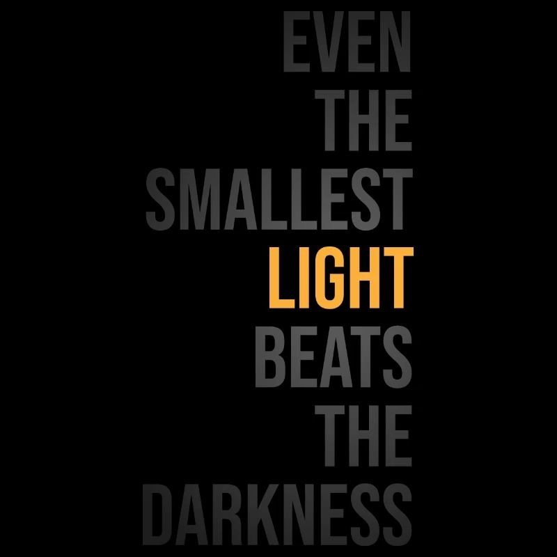 Even the smallest light typographie minimalistisch