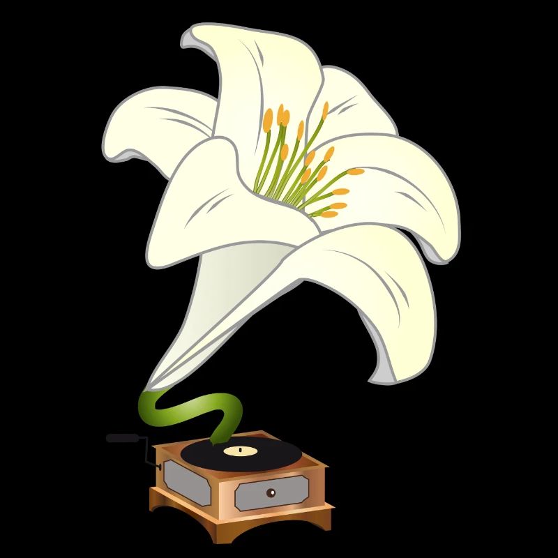Lily as Gramophone – Nostalgic Floral Design