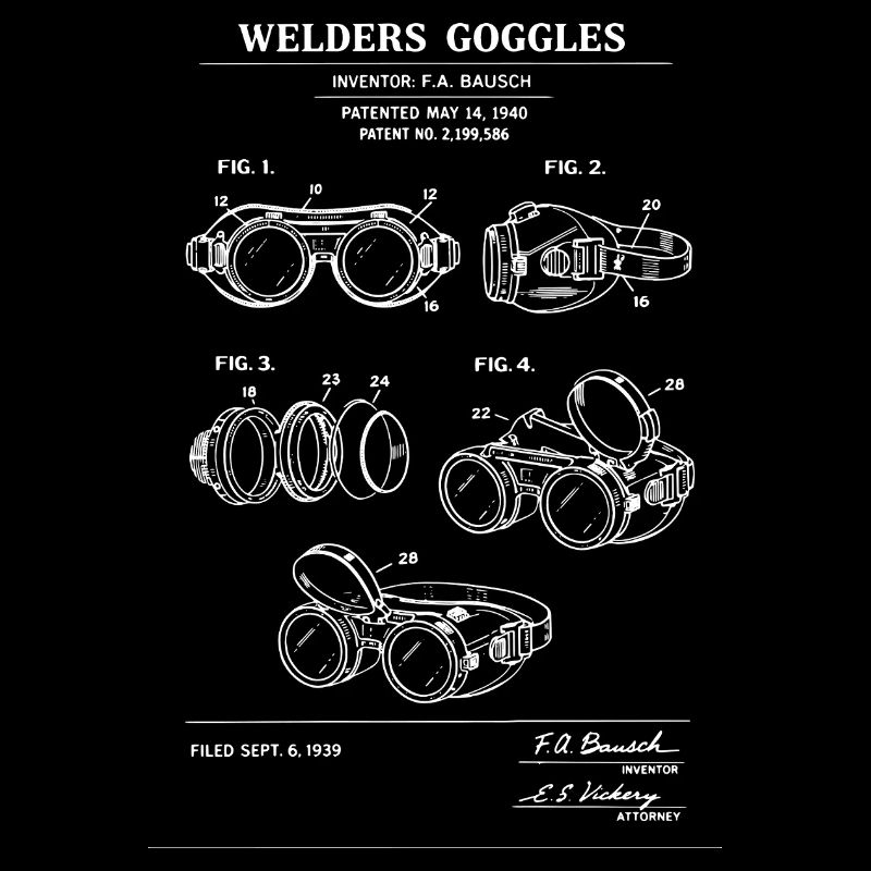 Plan de brevet : Lunettes de soudage