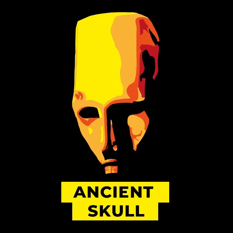 Colored Ancient Skull