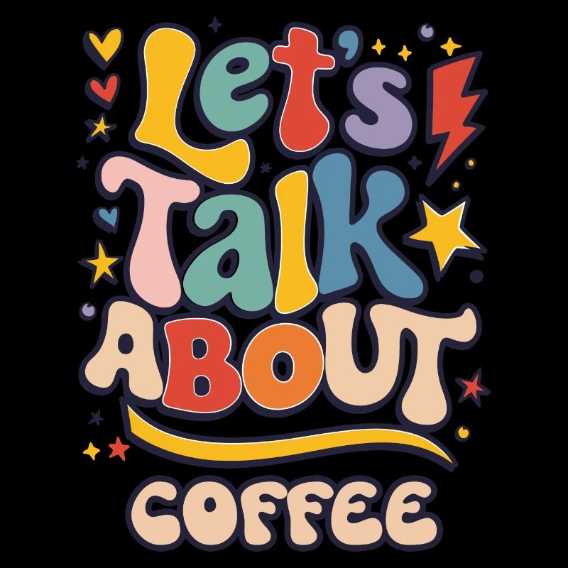 Lassen Sie uns über Kaffeespaß und lebendige Typografie sprechen