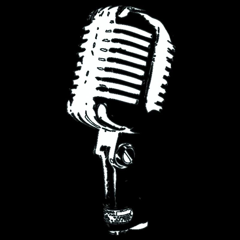 microphone musique noir et blanc