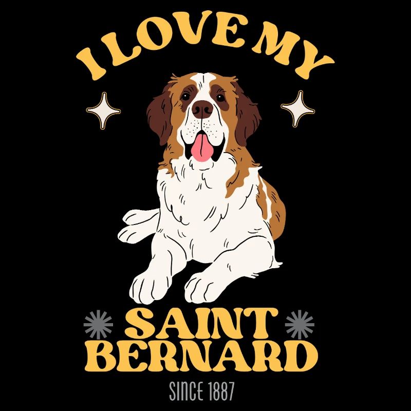 Saint-Bernard énorme chien géant race chien couché