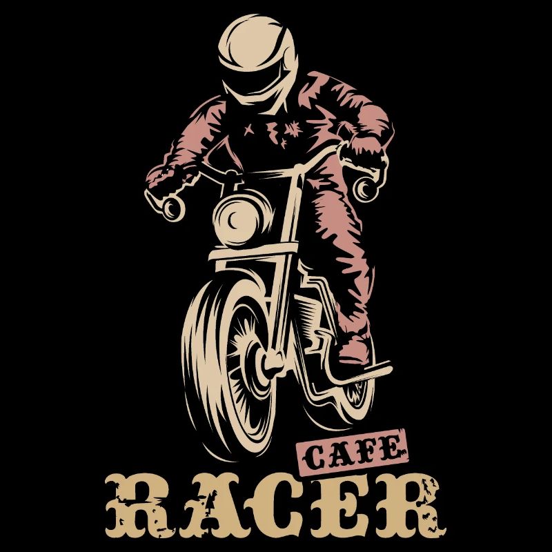 Caferacer Retro Biker Motorcycle Icon Logo icon