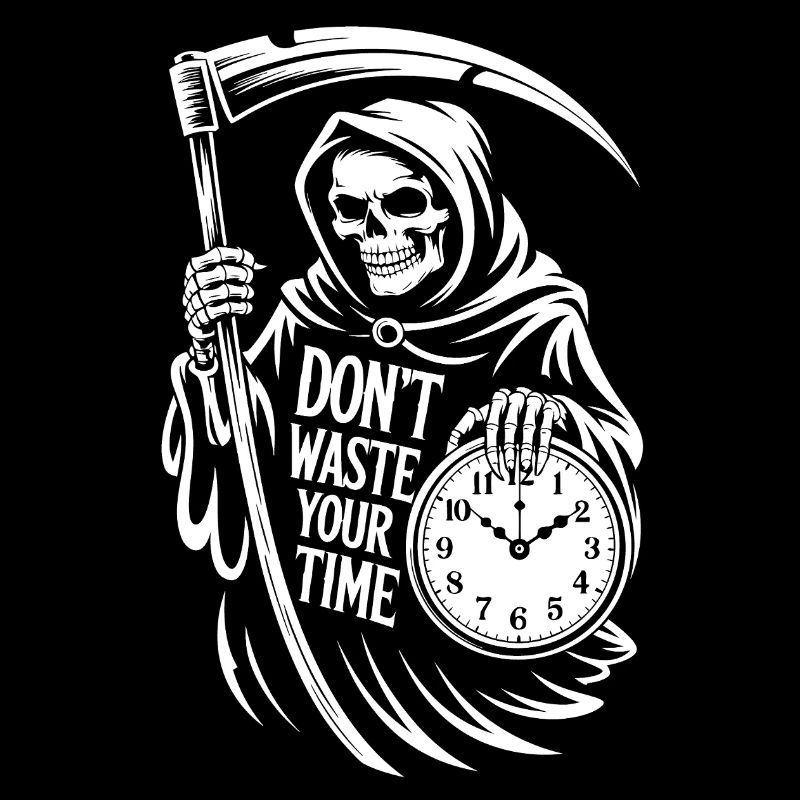 Sensenmann Uhr – Don't Waste Time Motiv