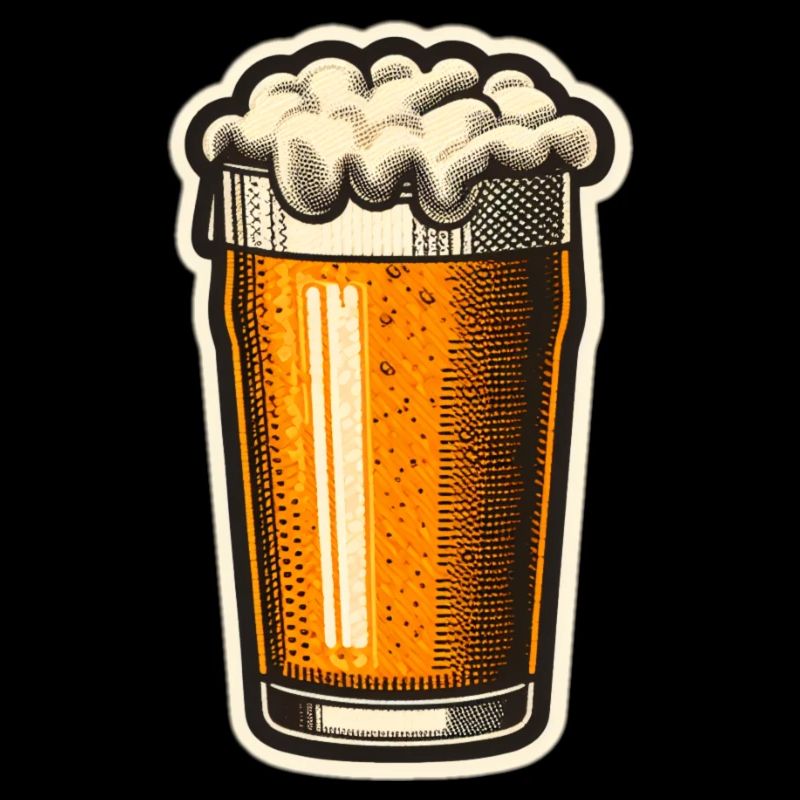 Bierglas Vintage Illustration