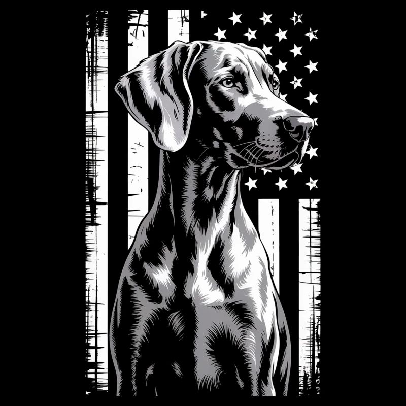 Patriotic Greyhound Portrait