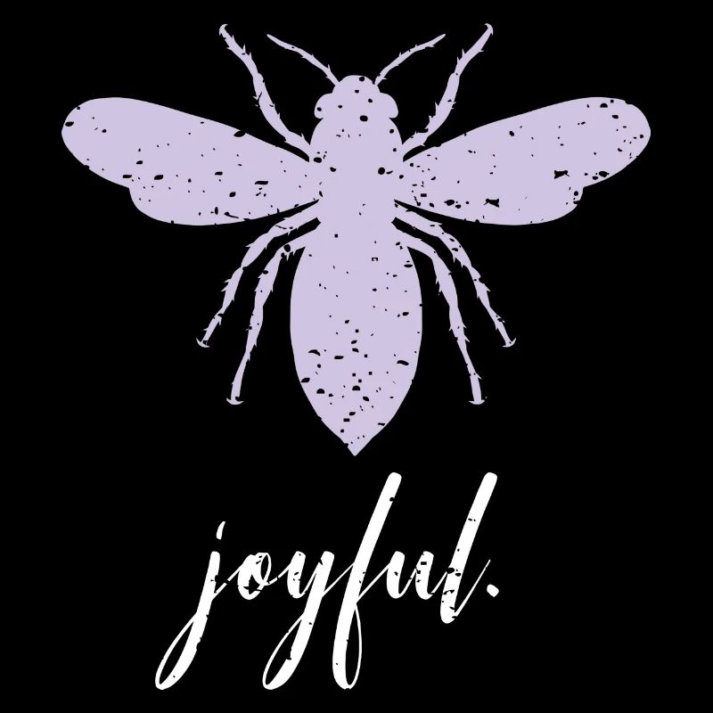 Purple Pastel Bee Joyful Bee Be Joyful