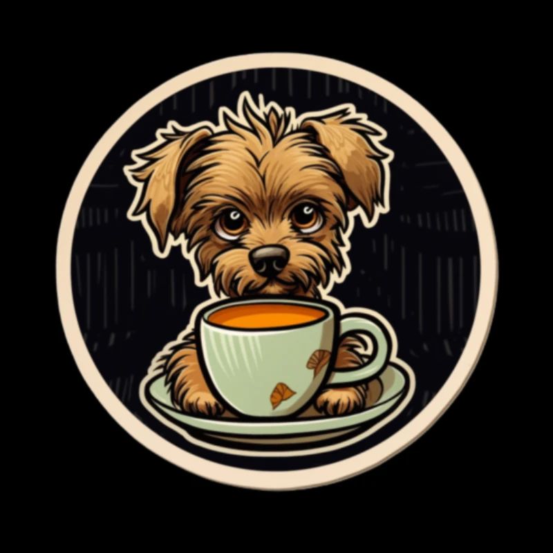 Hund mit Kaffee