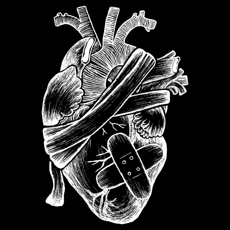 Heart and wound plaster